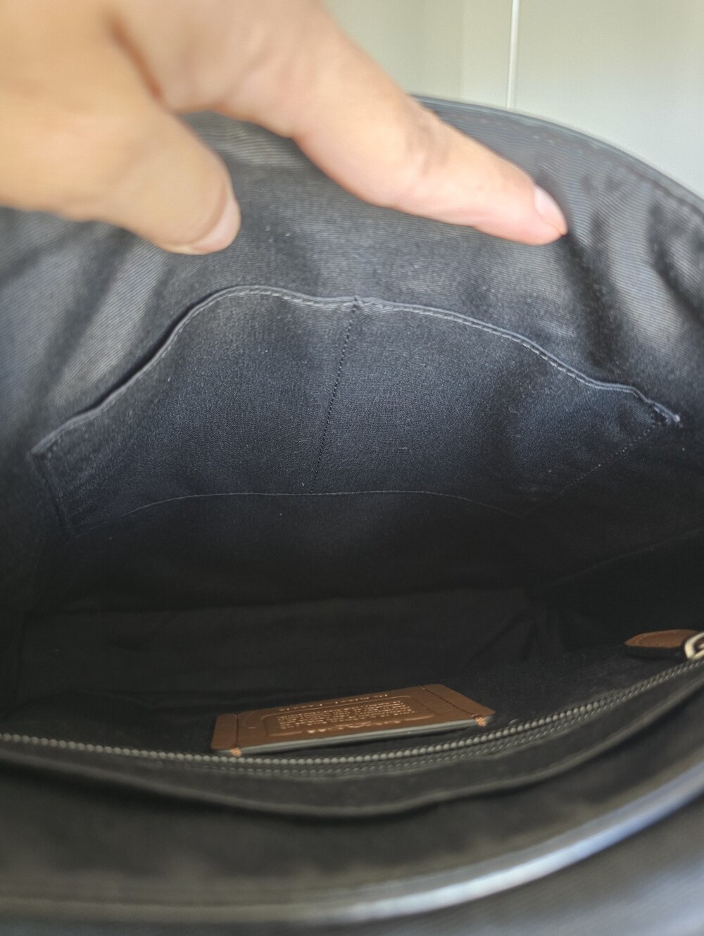 Coach Houston Map Leather Messenger Bag - Picture 14 of 16